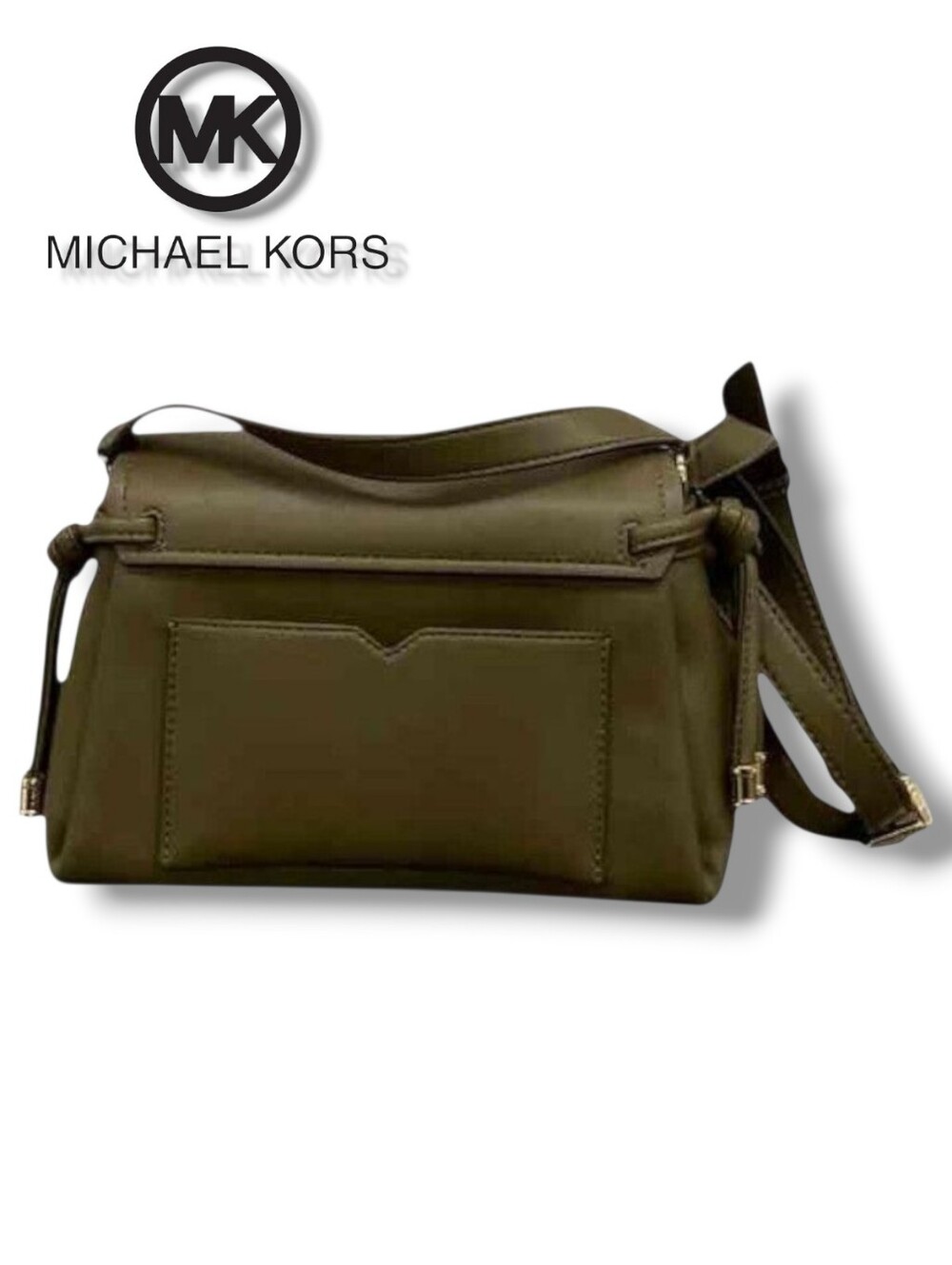MICHAEL KORS Pearl Vegan Leather Magnetic Flap Two Way Shoulder Crossbody Bag - Picture 5 of 16